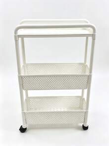 Narrow Gap Rolling Storage Cart, Hollow Plastic Mobile Organizer Trolley With Casters, Multi-Purpose Space-Saving Storage Rack For Kitchen, Bathroom, Bedroom - Multicolor - View 14