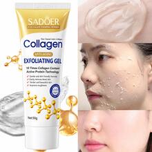 SADOER 1-3件膠原蛋白去角質凝膠，抗皺面膜，清潔不傷肌膚，去除死皮細胞同時補充膠原蛋白，抗老，提亮膚色，淡化細紋，緊緻肌膚，生日與節日禮物 - 黃色 - 查看 4