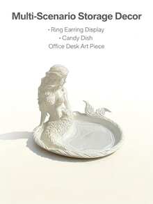 1pc Mermaid Jewelry Tray, Decorative Storage Dish, Multiple Colors - Multicolor - View 6