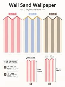 SUPSTICKER 半牆波浪邊緣牆貼，可移除 DIY PVC 牆面裝飾，適用於客廳、臥室、居家翻新 - 1PC - 查看 4