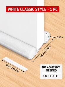 1pc Easy To Install Door Bottom Seal Strip, Customizable Thick Foam Strip, Blocks Cold Air In Winter For Warmth Effect, Noise Reduction Up To 50%, Suitable For 30 To 36 Inch Doors, Also Blocks Mosquitoes And Insects, Matte Finish Surface, Suitable For Home And Office, Bedroom, Kitchen - Multicolor - View 12