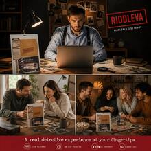 RIDDLEVA Miami Unsolved Files Detective Mystery Board Game Cold Case Clue Investigation Puzzle Game Multiplayer Interactive Tabletop Game Halloween Party Christmas Birthday Gift - Khaki - View 6