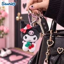 1Pc Sanrio Fruit Party Series Plush Charm, Cute Plush Pendant For Backpack, Keychain & Handbag, Soft Girly‑Style Ornament, Daily Decor Accessory For Students, Cartoon Small Hanging Gift For Best Friends, Birthday & Holiday Present - Multicolor - View 3