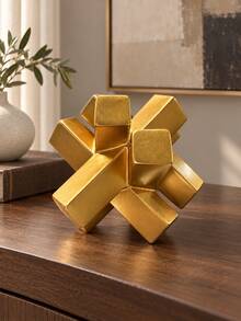 1pc Abstract Geometric Knot Sculpture, Modern Minimalist Decorative Object, Contemporary Tabletop Ornament For Living Room, Coffee Table, Bookshelf, Entryway, Office Desk, Shelf Decor, Housewarming Gift - 1PC - View 3