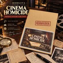RIDDLEVA Cinema Cold Case 偵探推理桌遊 案件調查線索解謎遊戲 1-6人對戰 多人互動派對遊戲 適合家庭朋友 萬聖節聖誕禮物 - 灰色 - 查看 8