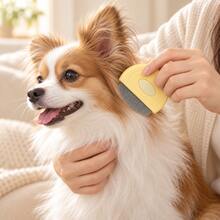 Pet Flea Comb With Fine Teeth, Cute Macaron Style, Stainless Steel Fine Teeth For Removing Loose Fur, Daily Grooming And Cleaning Brush For Cats And Dogs - Multicolor - View 3