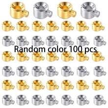 20/50pcs Copper Crimp Beads Spacer Beads End Caps/Bead Caps Terminal Accessories, Suitable For Handmade Bracelets, Necklaces, Earrings, Keychains, Anklets And Other Jewelry Making, Can Be Used As Decorative Crimping Beads In Jewelry Crafting - Cylindrical - View 15