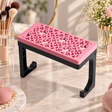 1PC Random Color Silicone Makeup Brush Holder & Drying Rack, Multi-Size Cosmetic Brush Organizer Stand For Makeup, Nail Art & Painting Brushes, Space-Saving Vanity Storage For Bathroom, Bedroom & Dressing Table - Multicolor - View 4