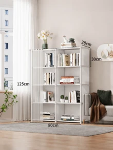 1 buah Rak Buku Lantai Minimalis, Rak Penyimpanan Berlapis, Tanpa Perlu Perakitan, Rak Penyimpanan Hemat Ruang, Cocok untuk Kamar Tidur, Ruang Tamu, Asrama, Kantor Rumah, Apartemen Kecil, Dapat Menampung Buku, Kosmetik, Camilan, Dekorasi Rumah - MultiWarna - View 4