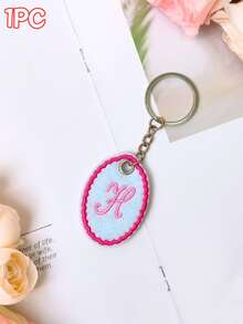Customized Personalized Embroidered Keychain, Customized Flower Shaped Bag Charm, Unique Birthday, Graduation, Friend And Family Backpack Accessory Gift - Multicolor - View 16