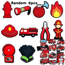Firefighter Fire Shoe Charm, Garden Clog Hole Shoe Decoration - Multicolor - View 14