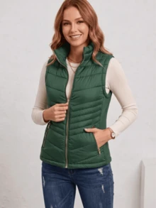 Impala Women Gilets - Dark Green - View 1