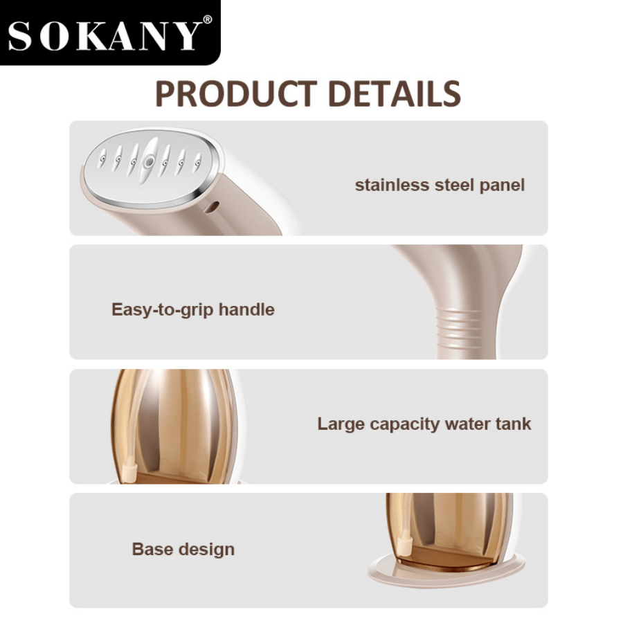 SOKANY 12010 手持式掛燙機 | 加熱快速、強力除皺、輕巧便攜，適用於所有布料 - 芥末黃 - 查看 6