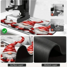 1pc Dish Drying Mat, Coffee Machine Pad, Christmas Snowflake Pattern Tableware Drying Mat, Desktop Decoration Protective Pad, Suitable For Winter Home Dining Table, Kitchen Countertop Scenes, Practical Soft Dish Drainer Mat To Create Warm Holiday Atmosphere, Multi-Purpose Drying Mat, Home Gift, Desktop Decor - XYLSD-1120 - View 9