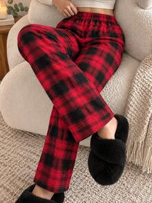 Women Lounge Bottoms - Red - View 1