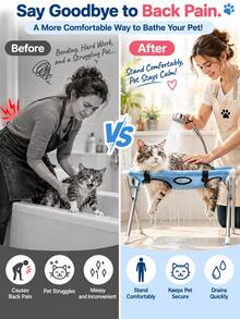 Ayunan Perawatan Hewan Peliharaan Ukuran Kecil hingga Sedang, Cocok untuk Kucing dan Anjing, Dilengkapi dengan Braket Pemasangan Khusus. Dirancang Khusus untuk Mandi, Mencukur, dan Memotong Kuku, Efektif Mencegah Goresan, Gigitan, dan Melarikan Diri. - Satu-Ukuran - View 5