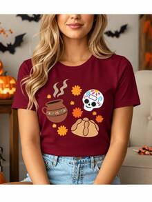 Women T-Shirts - Burgundy - View 1
