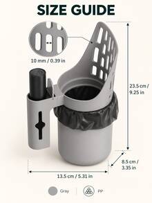 1 Set Solid Color Pet Waste Bag Dispenser + Storage Box, Dog Poop Bag Organizer, Cat Litter Cleaning Trash Bag Storage Box, Home Pet Cleaning Supplies, Gray - Grey - View 3