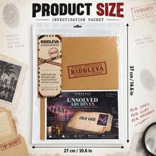RIDDLEVA Miami Unsolved Files Detective Mystery Board Game Cold Case Clue Investigation Puzzle Game Multiplayer Interactive Tabletop Game Halloween Party Christmas Birthday Gift - Khaki - View 8