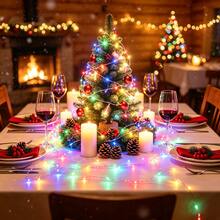 300LED 9M USB String Lights. Silver Firework String Lights. Star-Shaped Firework String Lights. Autumn/Winter Indoor Decorative Lights. Suitable For Ceilings, Bedrooms, DIY Wreaths, Windows, Christmas Trees, And Halloween Decorations. - Holiday Firecracker Lights - View 5
