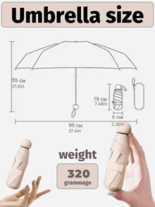1 buah Payung Matahari Mini Luar Ruangan UPF50+ Perlindungan UV Tahan Air, Payung Serbaguna untuk Hujan dan Matahari, Pilihan Hadiah Liburan yang Luar Biasa - MultiWarna - View 10