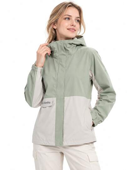 Columbia Women's Zipper Long Sleeve Outdoor Running Windbreaker Hooded Jacket