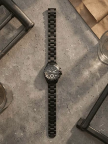 Fossil ساعة كرونوغراف رجالية من فوسيل - فولاذ مقاوم للصدأ مطلي بأيونات سوداء، إطار تاكيمتر، 3 عقارب مع تاريخ، مقاومة للماء حتى 10 ضغط جوي، تصميم صناعي جريء - الأسود - مشاهدة 5