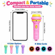 32 Patterns & 4 Cards Projection Flashlight - Imagination Inspiring, Suitable For 3-12 Years Old Children (Some Accessories Randomly Sent) - Multicolor - View 6