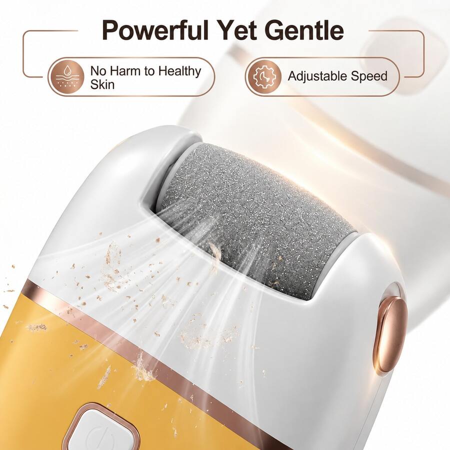 Rechargeable Electric Foot Scrubber With 3 Replaceable Grinding Heads, Coarse Head For Deep Polishing, USB Charging, Portable And Easy To Use, For Cracked And Dry Skin Care - Multicolor - View 1