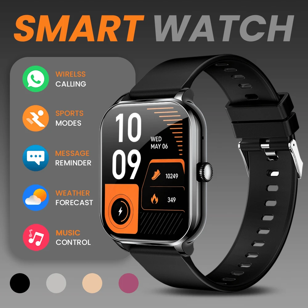 [Nirkabel, Smartwatch] Smartwatch 1,83 inci ini mendukung panggilan dan panggilan nirkabel, berbagai mode olahraga, pengingat dan penolakan panggilan, tampilan pesan yang mudah, dan kompatibel dengan Android 5.0+ / iOS 10.0. Pilihan hadiah yang ideal untuk berbagai hari raya.