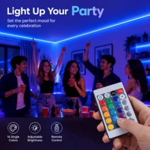 Lampu Strip LED RGB dengan Remote IR 24 Tombol, Ditenagai USB, Perubahan Warna Multi-warna, Pencahayaan Ambient DIY, Untuk Kamar Tidur, Ruang Bermain Game, Dekorasi Pesta Liburan. - RGB 24 Tombol - View 4