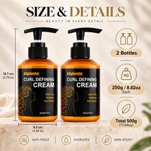 Adglamful 2pcs Curl Defining Cream 250g/8.82oz, Leave-In Hair Cream For Curly Hair, Anti-Frizz Styling Cream, Hydrating Feel, Non-Sticky Curl Care - Curl Cream - View 10