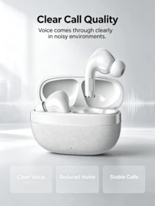 Tai nghe Bluetooth TWS nhẹ, thiết kế đeo trong tai công thái học, tích hợp micro, thời gian phát nhạc pin dài, hộp sạc di động, tương thích với điện thoại Android và iOS - Xem 1