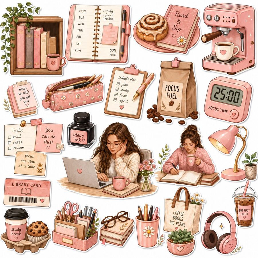 1 Set Stiker Bertema Kopi untuk Membaca, Stiker untuk Perencana, Stiker untuk Kantor, Stiker untuk Hadiah Persahabatan & Cinta, Stiker untuk Kemasan, Stiker untuk Pesta Liburan, Stiker untuk Buku Tempel, Stiker untuk Pembatas Buku, Stiker untuk Ransel, Koper, Botol Minum, Buku Catatan, Stiker untuk Jurnal, Stiker DIY, Stiker Decal - A - View 1