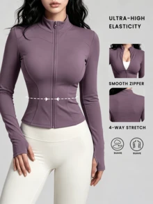 Women Sports Jackets - Purple - View 6