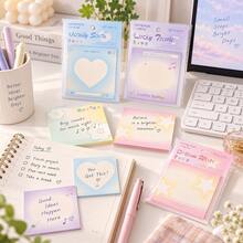 Dream Shattered Ice Series Sticky Notes 40pcs/Pack Fresh Dreamy Message Tear-Off Memo N-Times Reusable INS Creative Planner Supplies - one-size - View 8