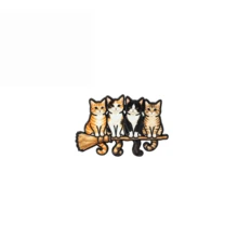Pin Enamel Kucing dengan Blok Warna, Lencana Dekoratif Fashion, Ornamen Lencana Kerah, Lencana Tas, Hadiah. - MultiWarna - View 8