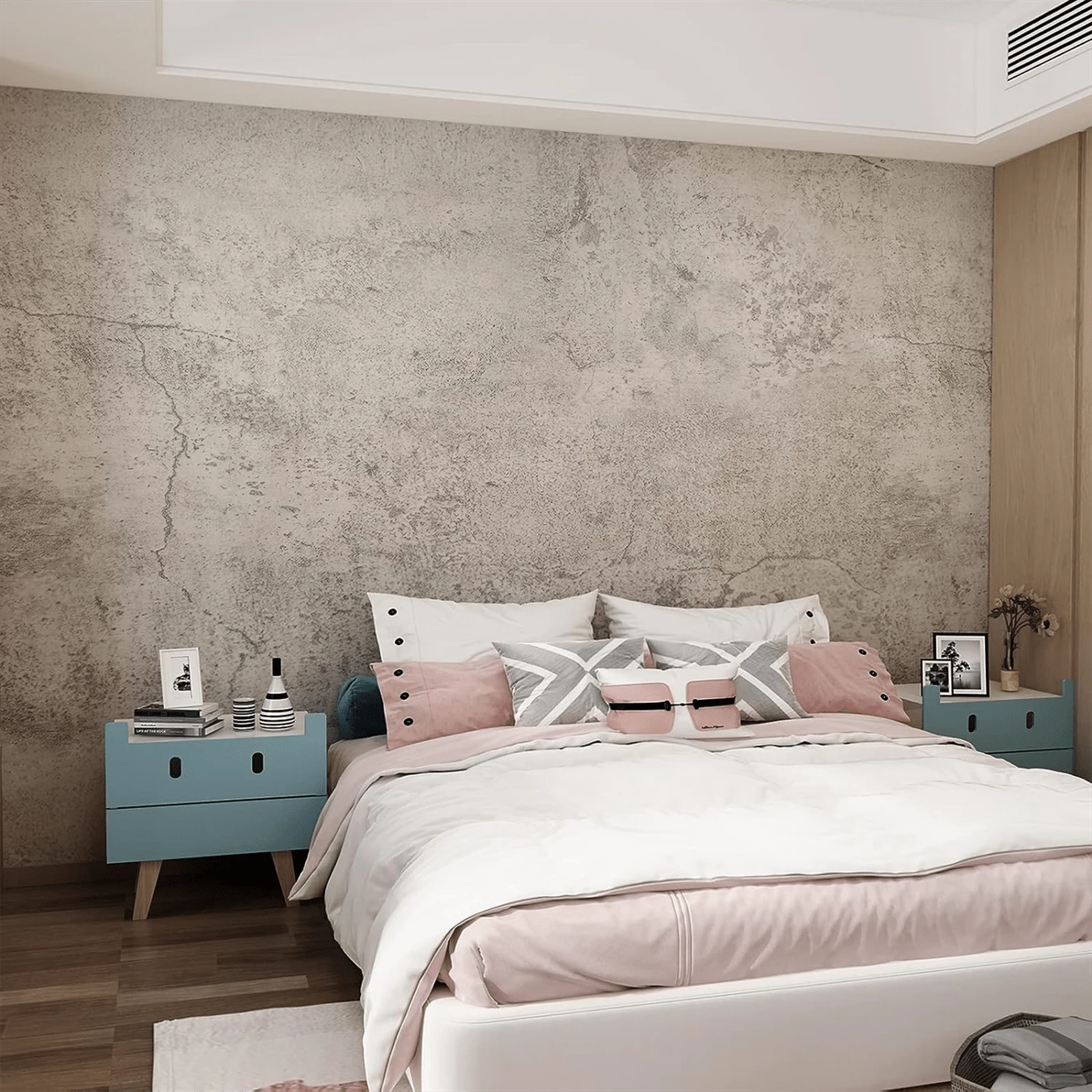 1 Roll Of Rice Grey Cement Concrete Contact Paper, Self-Adhesive And Removable Vinyl Wall Paper For Home Decoration In Kitchen, Bathroom, Studio