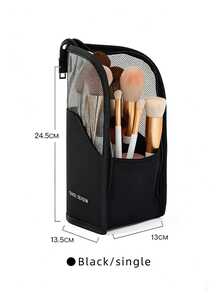 1pc Zipper Makeup Brush Bag, Transparent PVC Waterproof Travel Makeup Brush Storage Bag, Portable Makeup Brush Holder, Professional Makeup Bag, Artist Supplies Organizer, Essential For Home, Gift, Vacation And Travel, Foldable Makeup Brush Cup - Multiple Styles - View 14