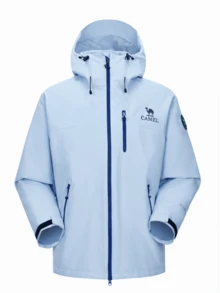 CAMEL CROWN Women's Lightweight Waterproof Jacket, Windproof Rain Jacket With Hood, Outdoor Shell Coat For Hiking, Camping, Travel And Everyday Wear - Distant Mountain Blue - View 2