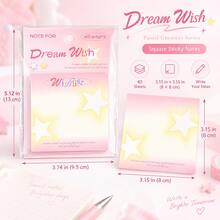 Dream Shattered Ice Series Sticky Notes 40pcs/Pack Fresh Dreamy Message Tear-Off Memo N-Times Reusable INS Creative Planner Supplies - one-size - View 3