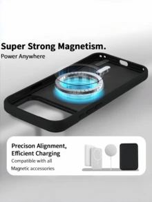 Casing Magnetik Tech Woven Kompatibel dengan iPhone 18 Pro 17 Pro Max 16 Pro 15 Plus 14 13 12 11 Tahan Guncangan Anti Sidik Jari Genggaman Nyaman Pengisian Daya Nirkabel - Hitam - View 12
