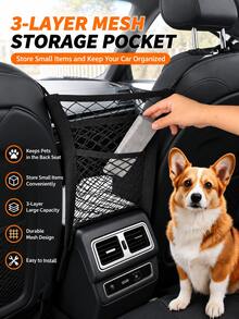 Car Pet Barrier, Front And Rear Seat Dog Safety Guard, Vehicle Pet Escape Prevention Front Seat Safety Divider - Available In Multiple Sizes - View 3