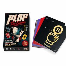 PLOP Is A Fast-Paced Party Card Game Perfect For Playing With Family And Friends. The Game Combines Strategic Risk, Timing, And Color Matching, And Includes Toilet Cards, Skip Flip Cards, And Wild Action Cards. It Features 52 High-Definition, Full-Color Cards, Upgraded With Thicker 300g Coated Paper And A Matte Finish, In A Standard 9*6.5CM Size Packaging Box. - Black - View 5