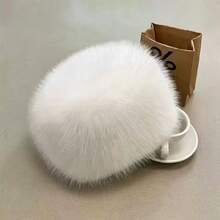 Faux Fur Long Hair Flat Top Hat, Snow Mongolian Style Winter Faux Fur Patchwork Fur Hat, Autumn/Winter Hat - Hat - View 6