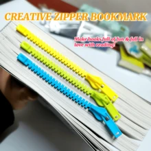 1pc Innovative Zipper Design Bookmark, Durable Plastic Material, Suitable For Daily Office Use - A - View 1