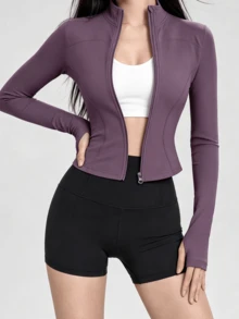 Women Sports Jackets - Purple - View 1