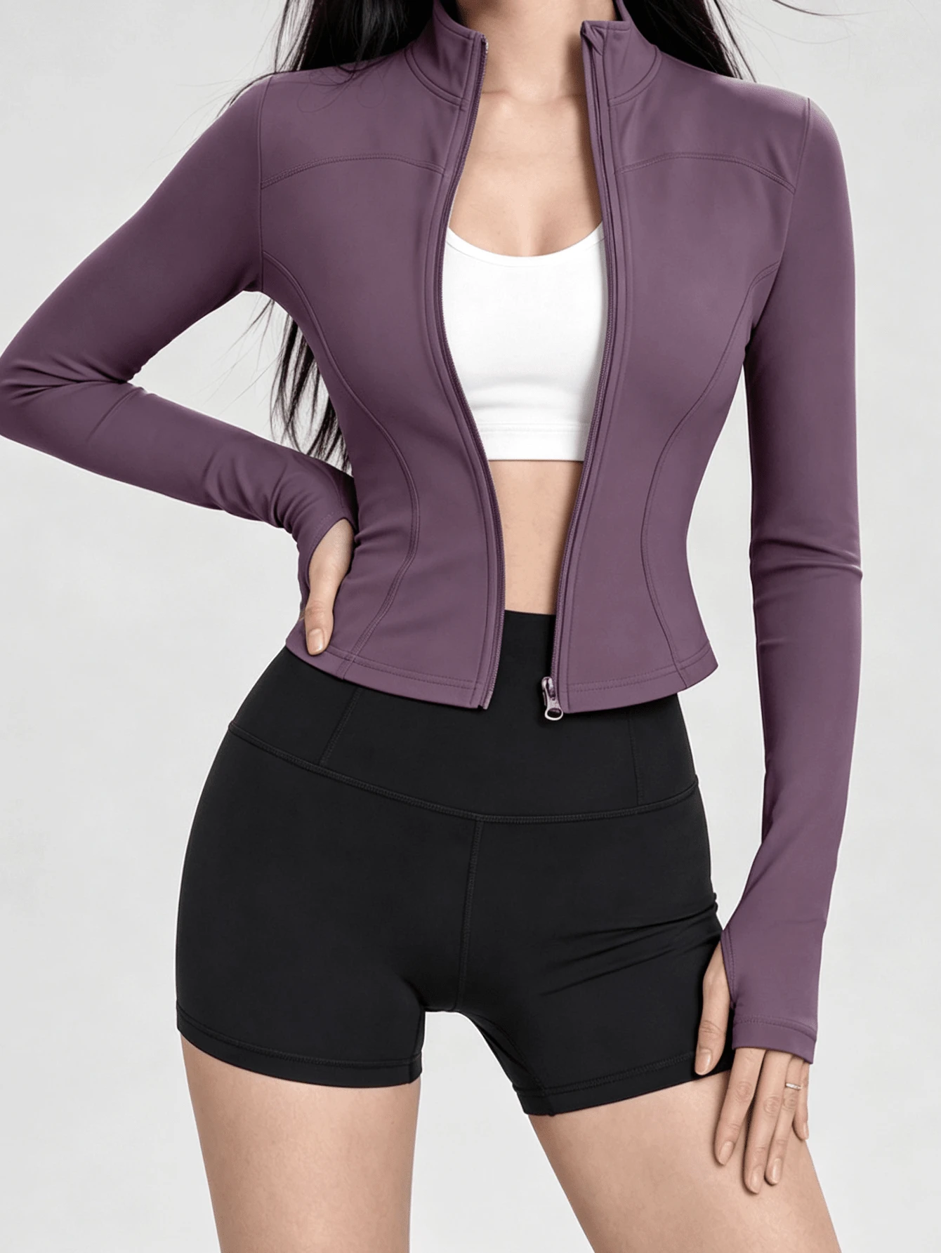 Women Sports Jackets - Purple - View 1