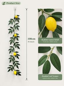 Full Set Olive Branch Decor Kit | Artificial Greenery Bouquet + Candle Ring + Desktop Potted Plant | Ins Style Atmospheric Home Decor - Ink Bamboo Leaf Lemon Vine - View 8