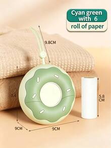 7Pcs/1Set Donut Portable Lint Remover, Lint Remover, Angled Tear-Off Brush For Pet Hair And Clothing, Compact And Portable, Suitable For Travel, Office, And Home Use - Multicolor - View 12